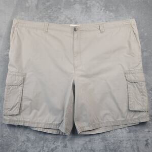 True Nation Men’s Size 56 Beige Ripstop Cargo Shorts 100% Cotton